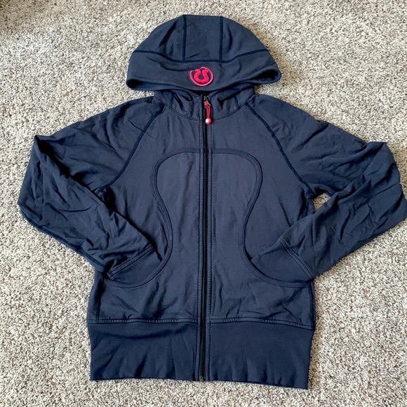 lululemon athletica Jackets & Blazers - Lululemon Vintage Scuba Remix Light Hoodie Zip Up with large terry logo.